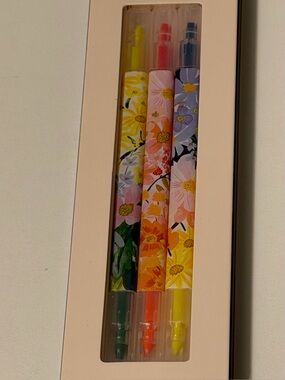 Rifle Paper Co. Marguerite Floral Double-Sided Highlighter Set 3-Pack Marker